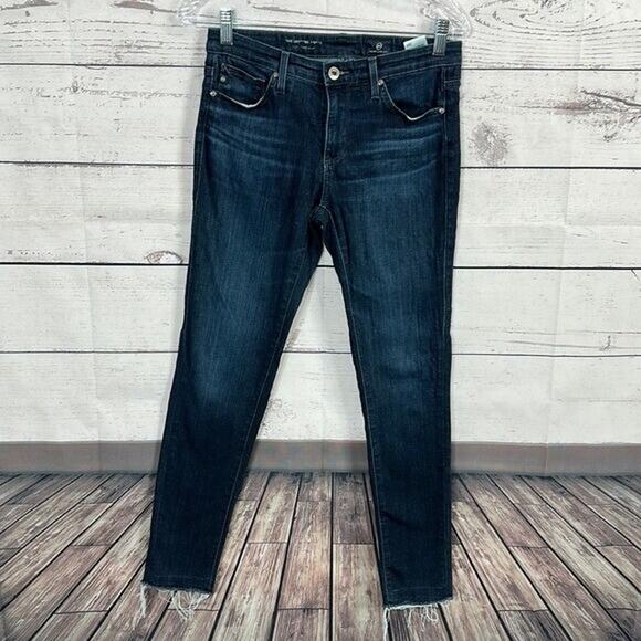 AG Adriano Goldschmied Jeans Womens 26 Blue Skinny Legging Ankle Dark Modern - Picture 1 of 11